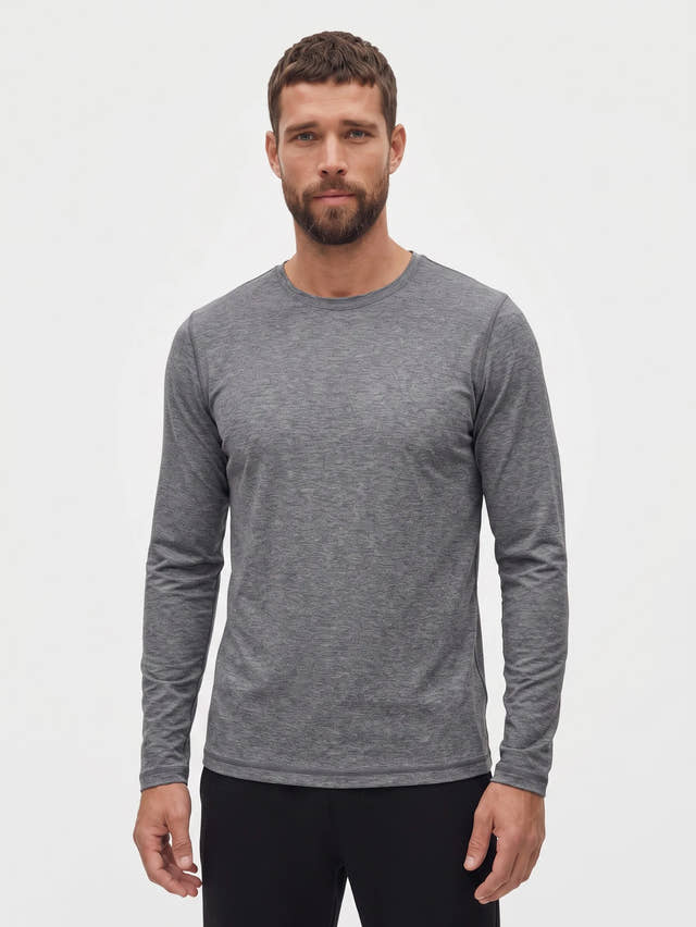 Camiseta FlowBlend™ Active de manga larga con cuello redondo