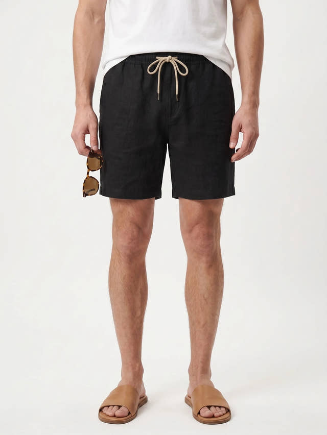 100% European Linen Casual Shorts