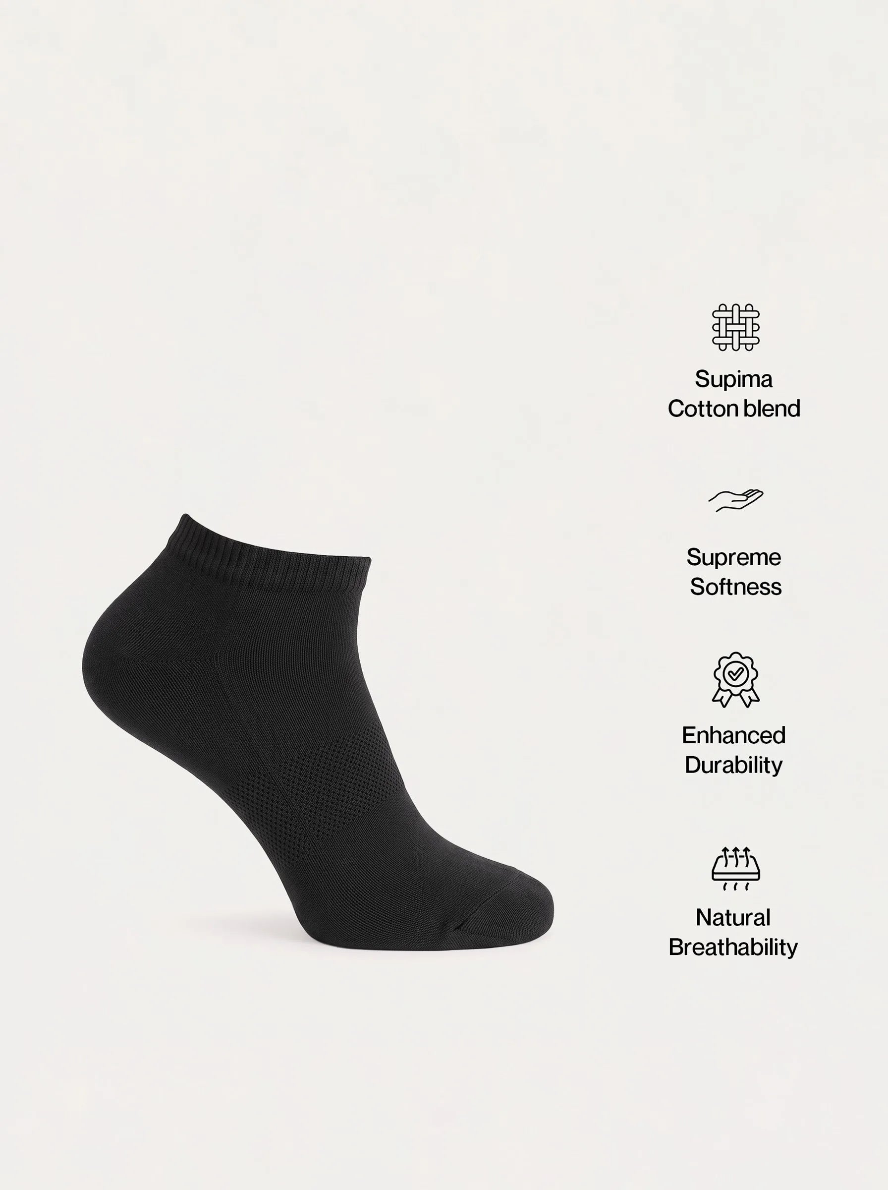 Socquettes invisibles en coton Supima® — Lot de 3