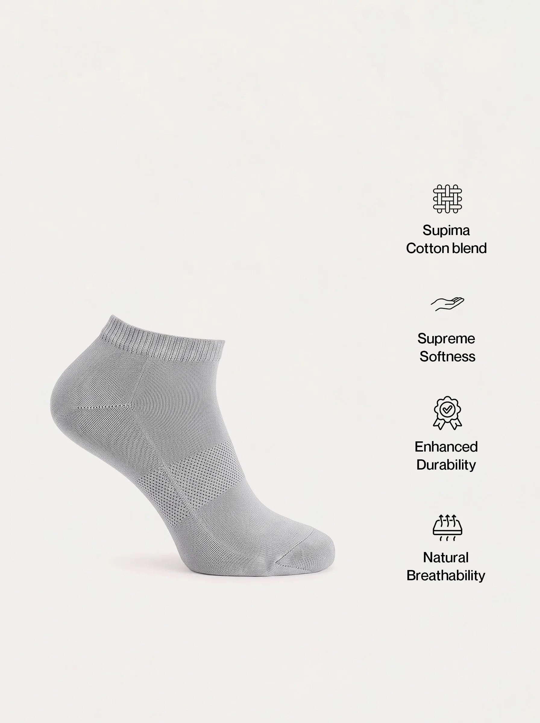 Socquettes invisibles en coton Supima® — Lot de 3