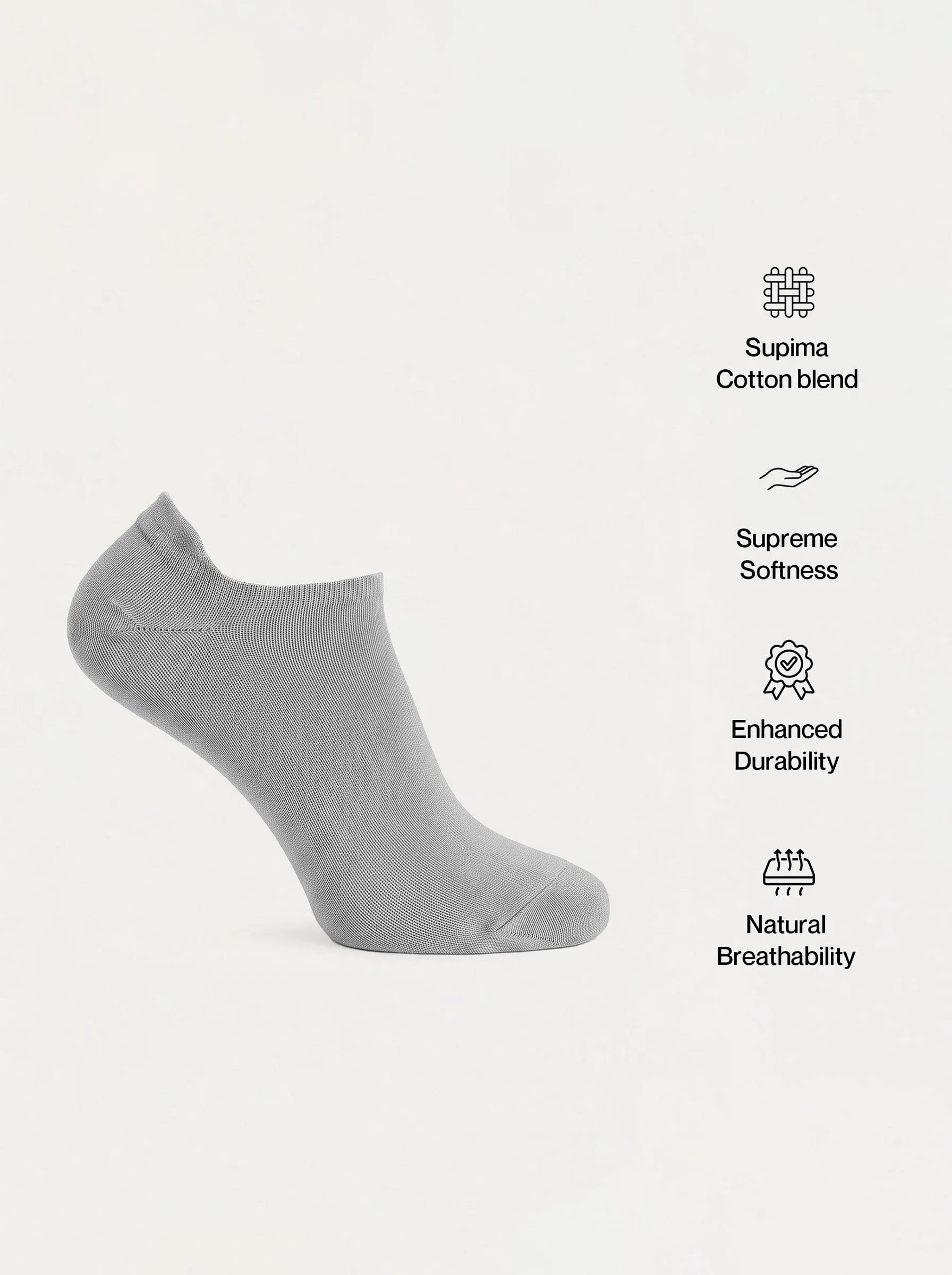 Chaussettes cheville en coton Supima® — Lot de 3