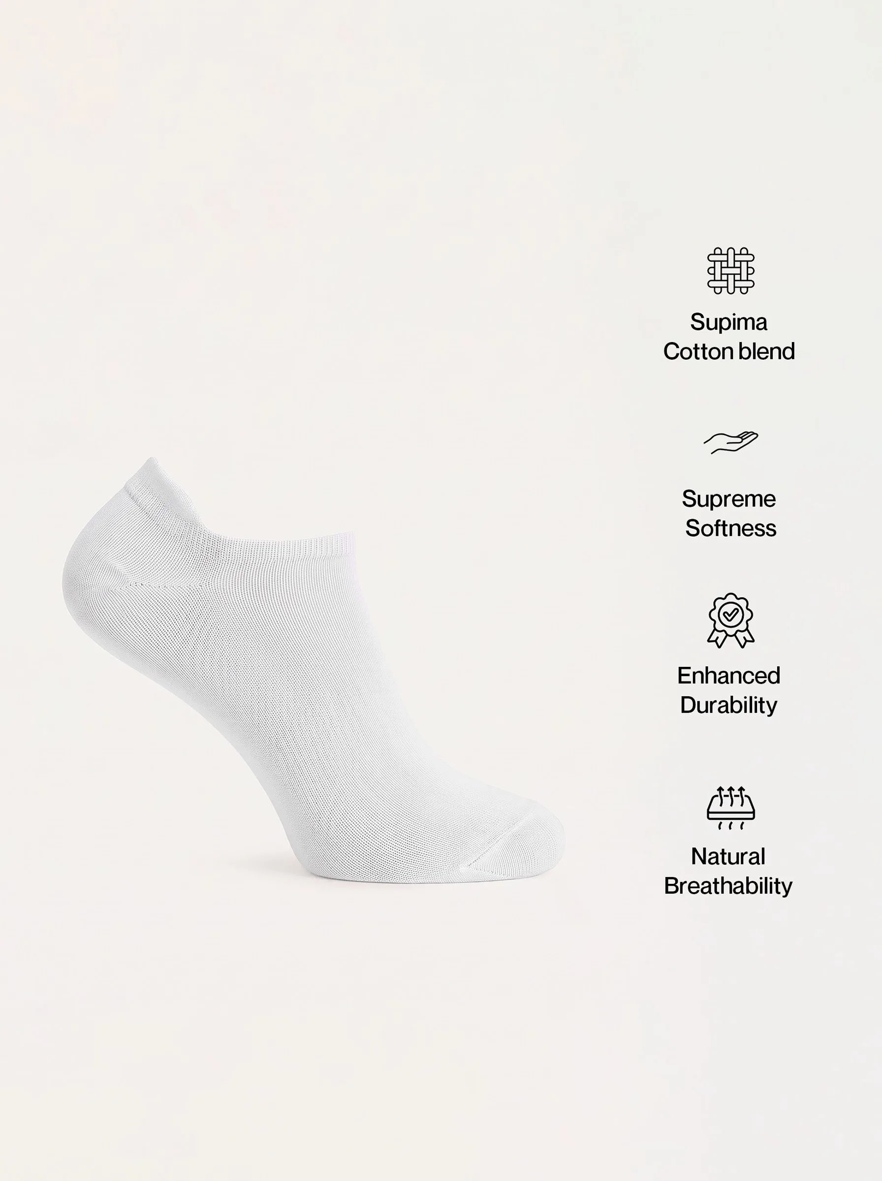 Chaussettes cheville en coton Supima® — Lot de 3