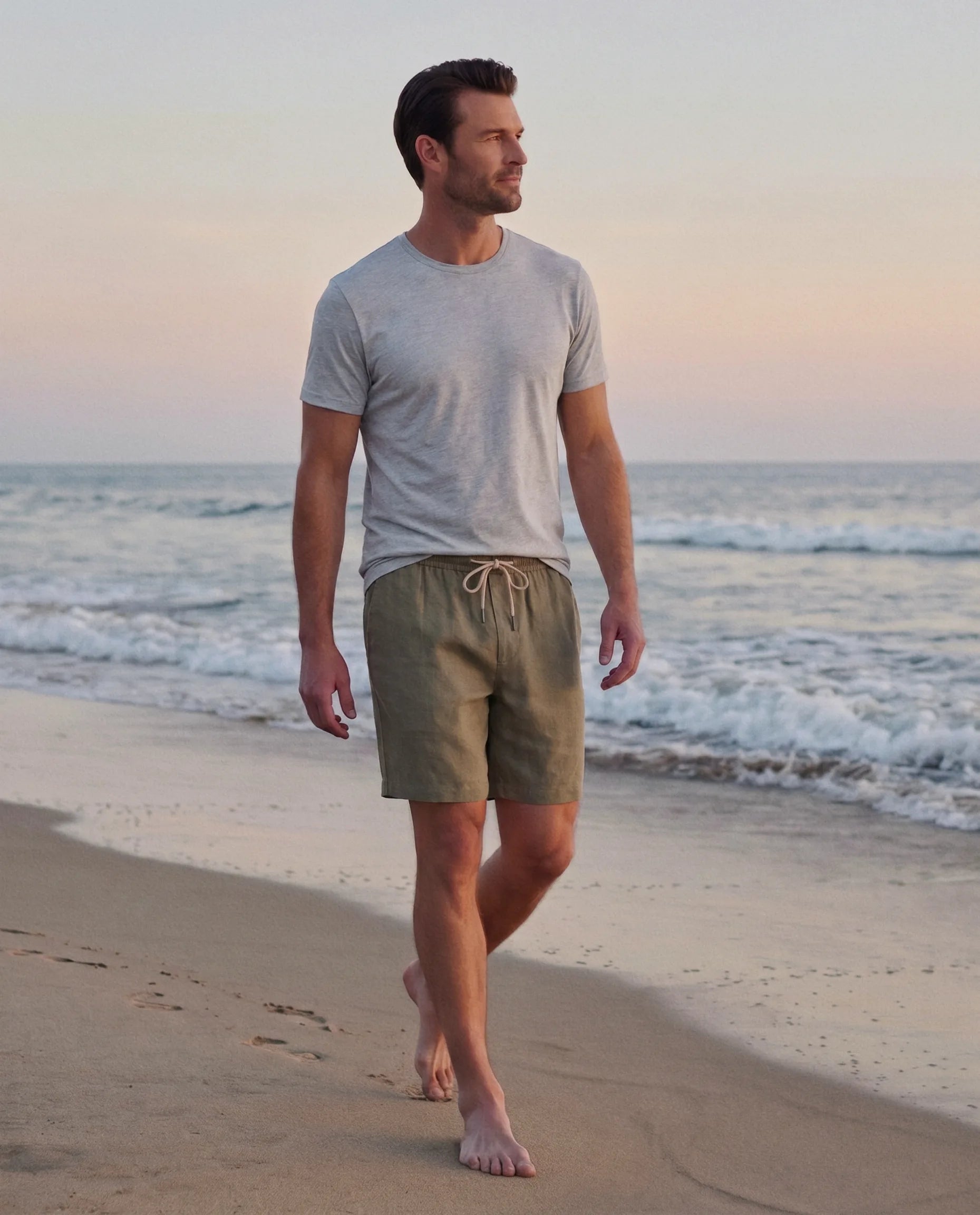 100% European Linen Casual Shorts