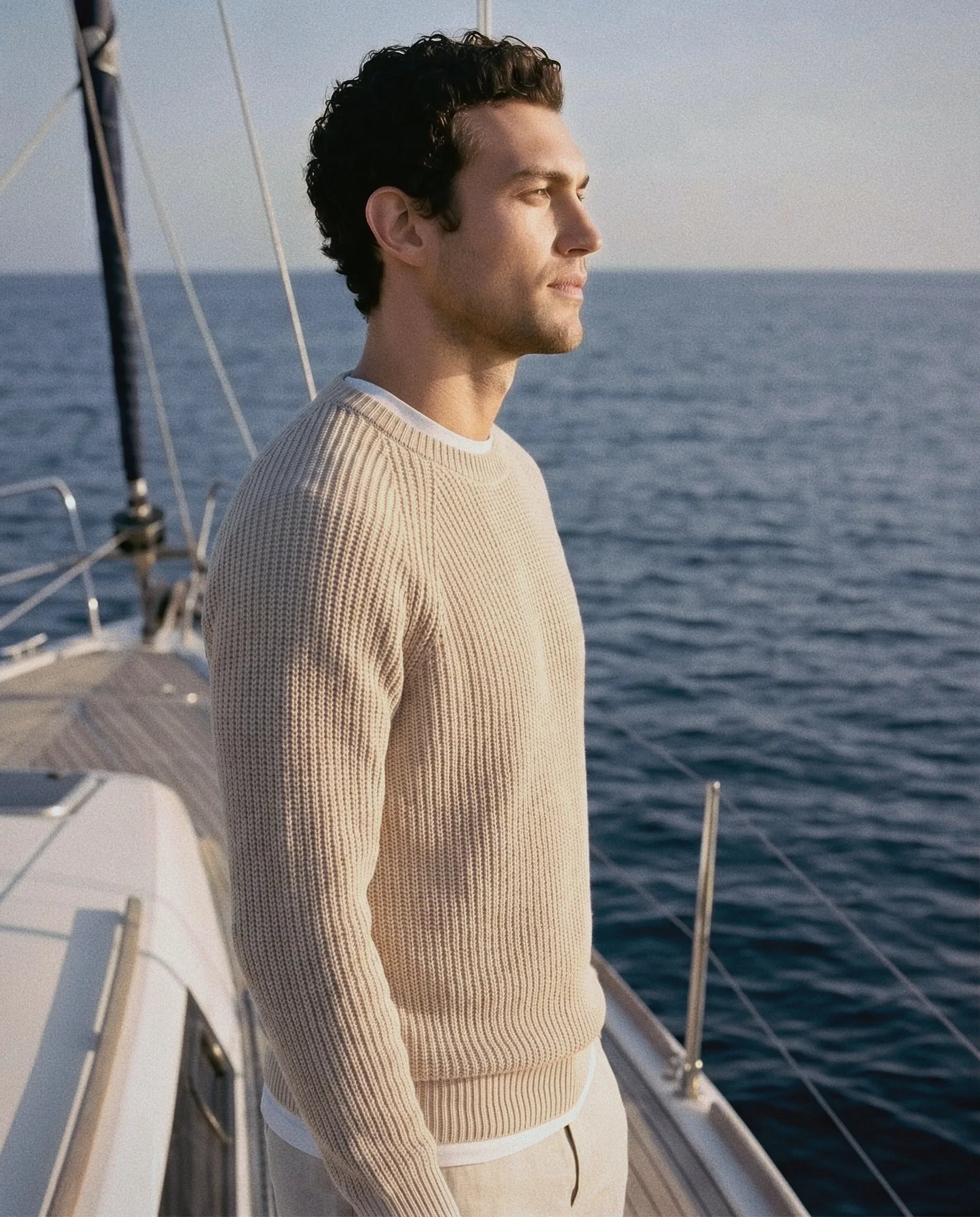 Organic Cotton Ribbed Crewneck Sweater