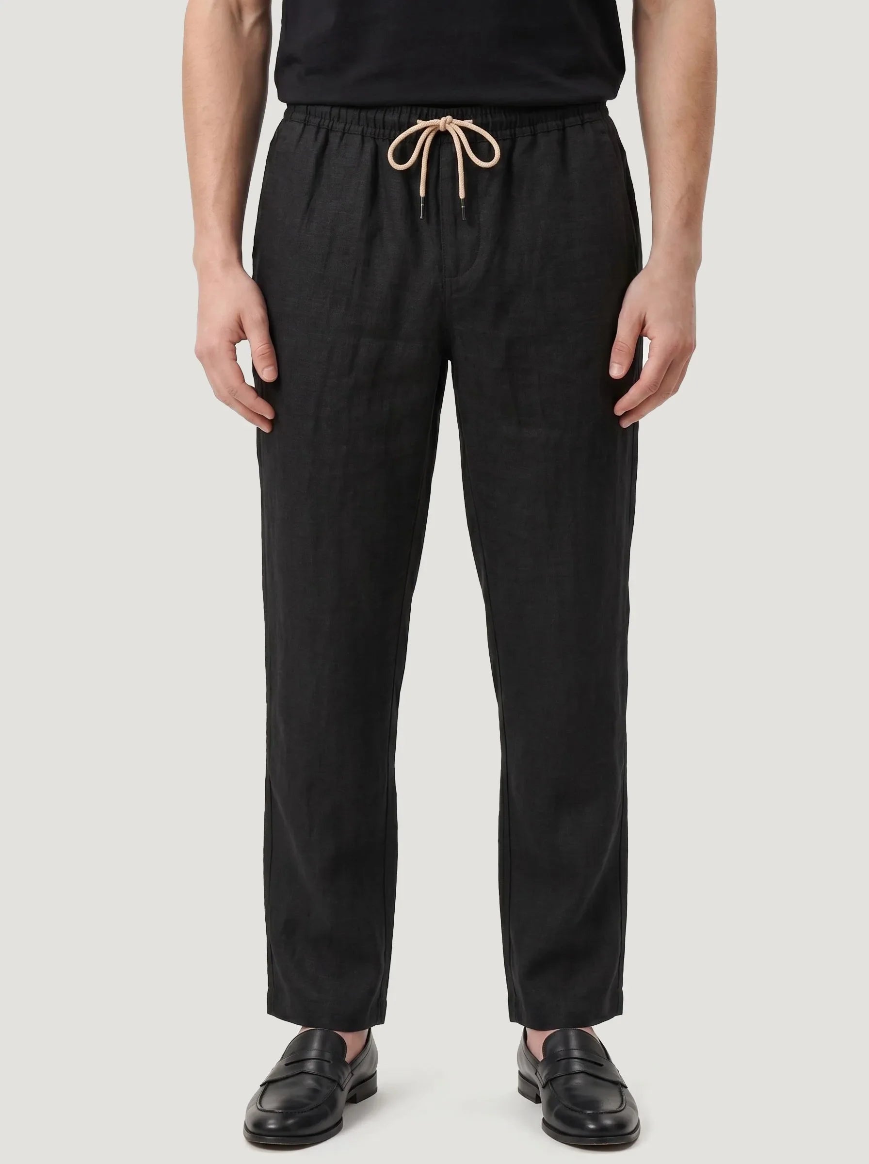 Pantaloni con coulisse in 100% lino europeo — Confezione da 2