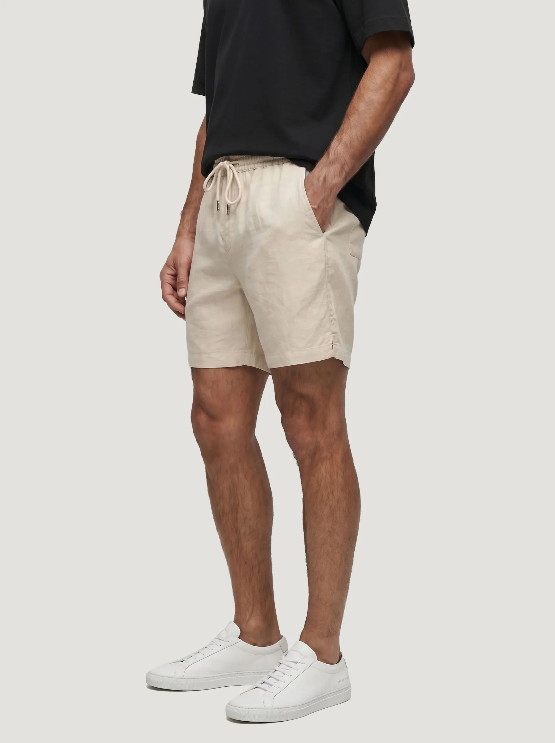 Short à cordon en 100 % lin européen — Lot de 2