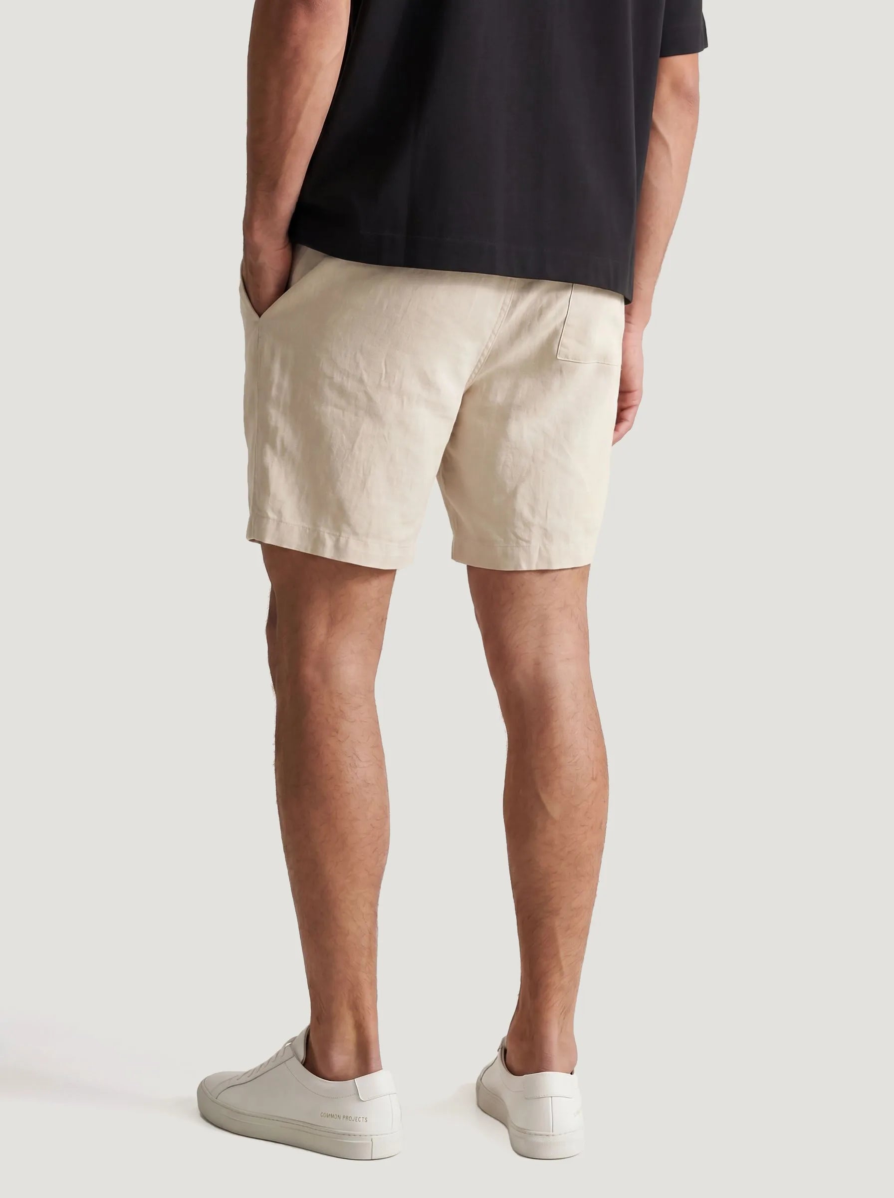 Short à cordon en 100 % lin européen