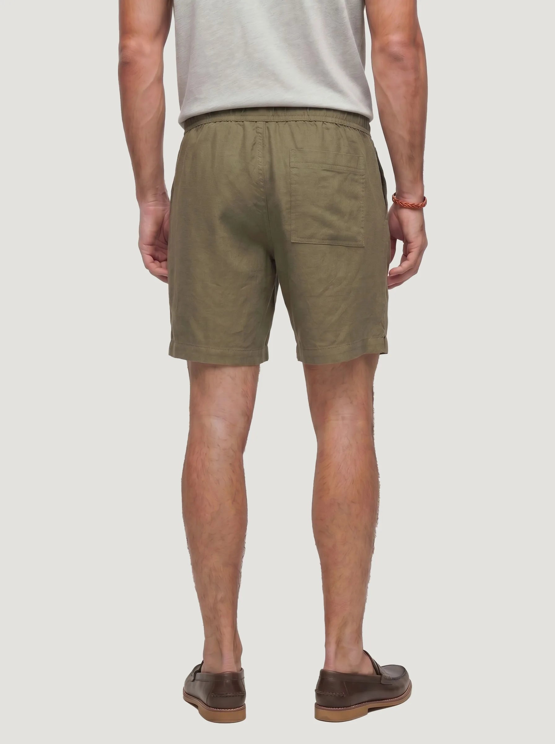 Short à cordon en 100 % lin européen
