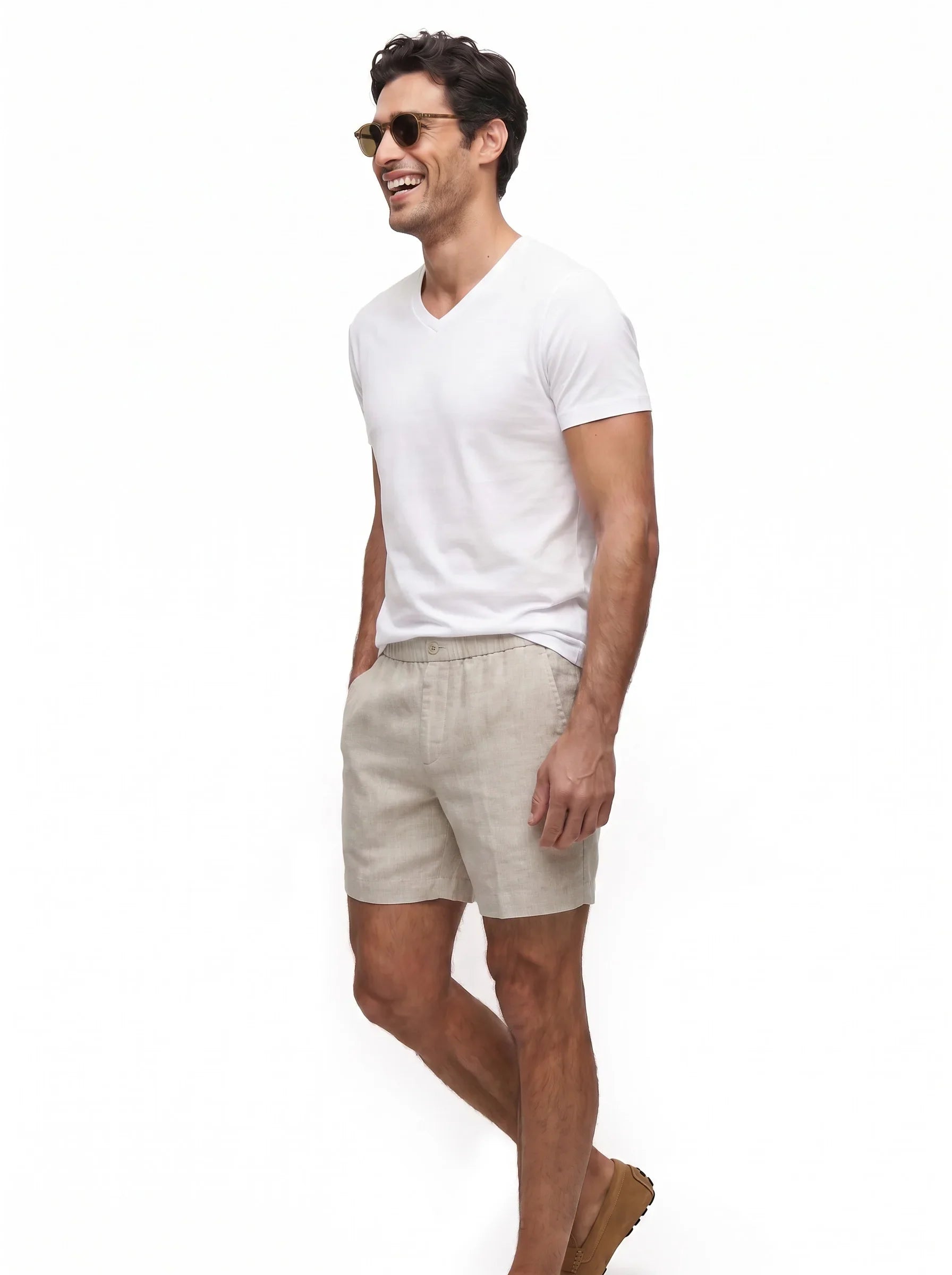100% European Linen Dress Shorts — 2-Pack