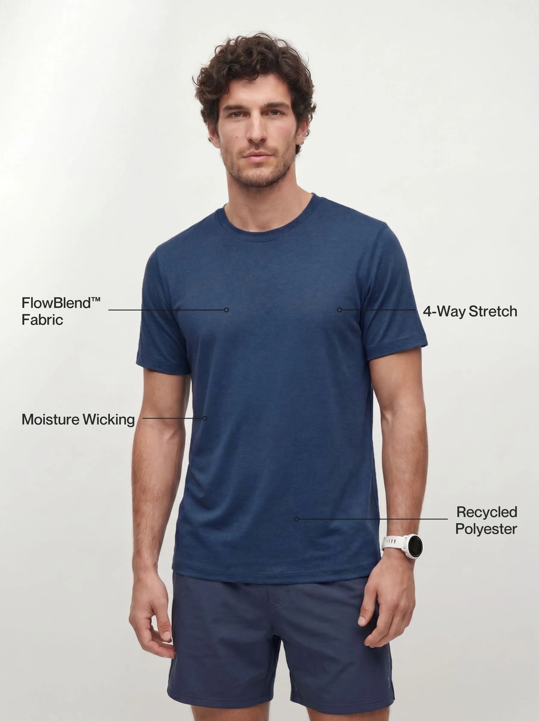 FlowBlend™ Active Rundhals-T-Shirt