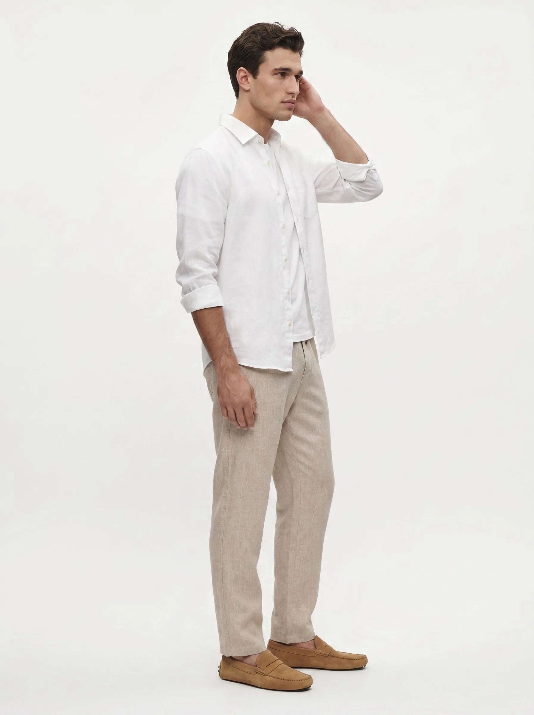 100% European Linen Casual Pants