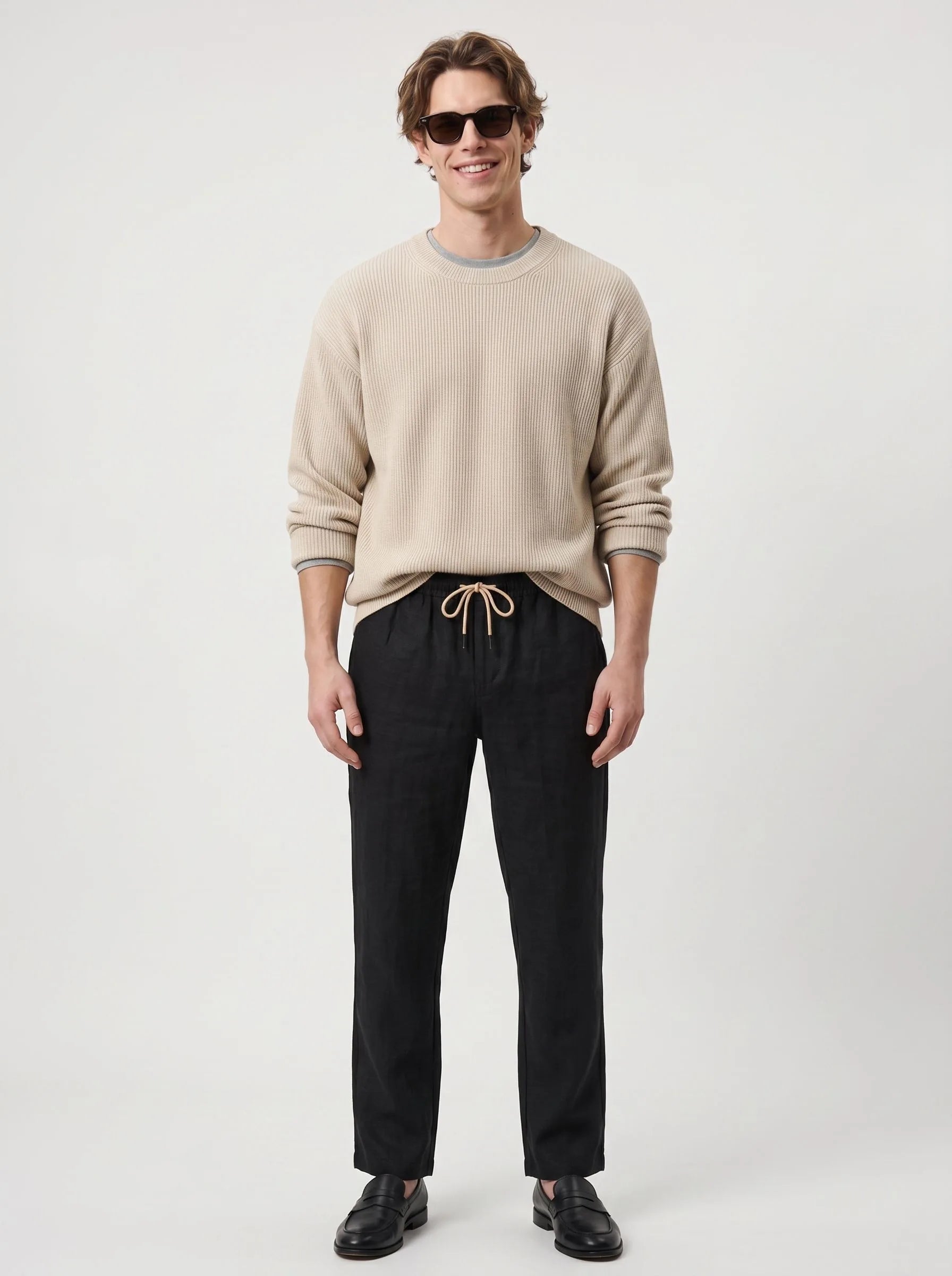 100% European Linen Casual Pants
