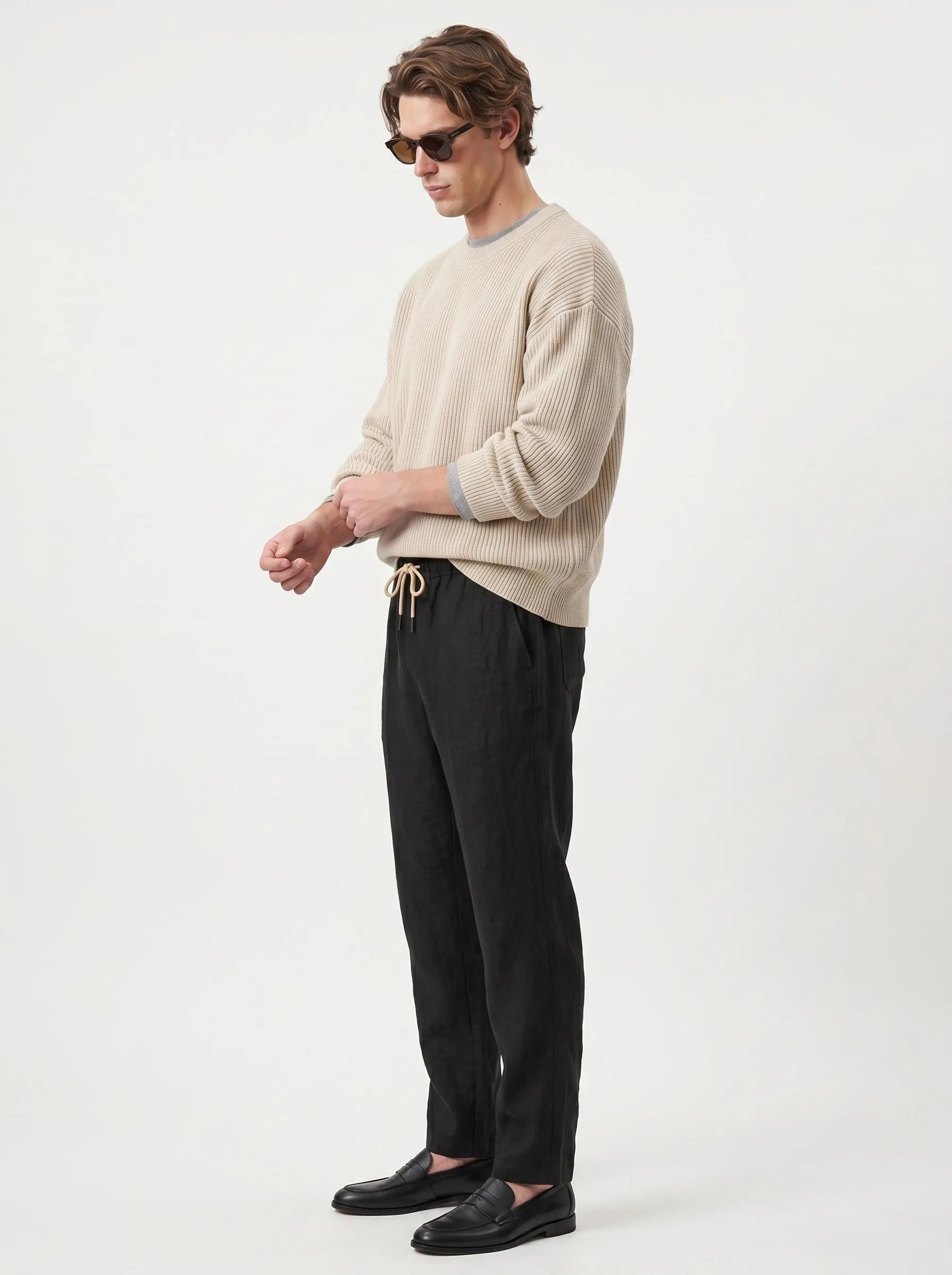 100% European Linen Casual Pants