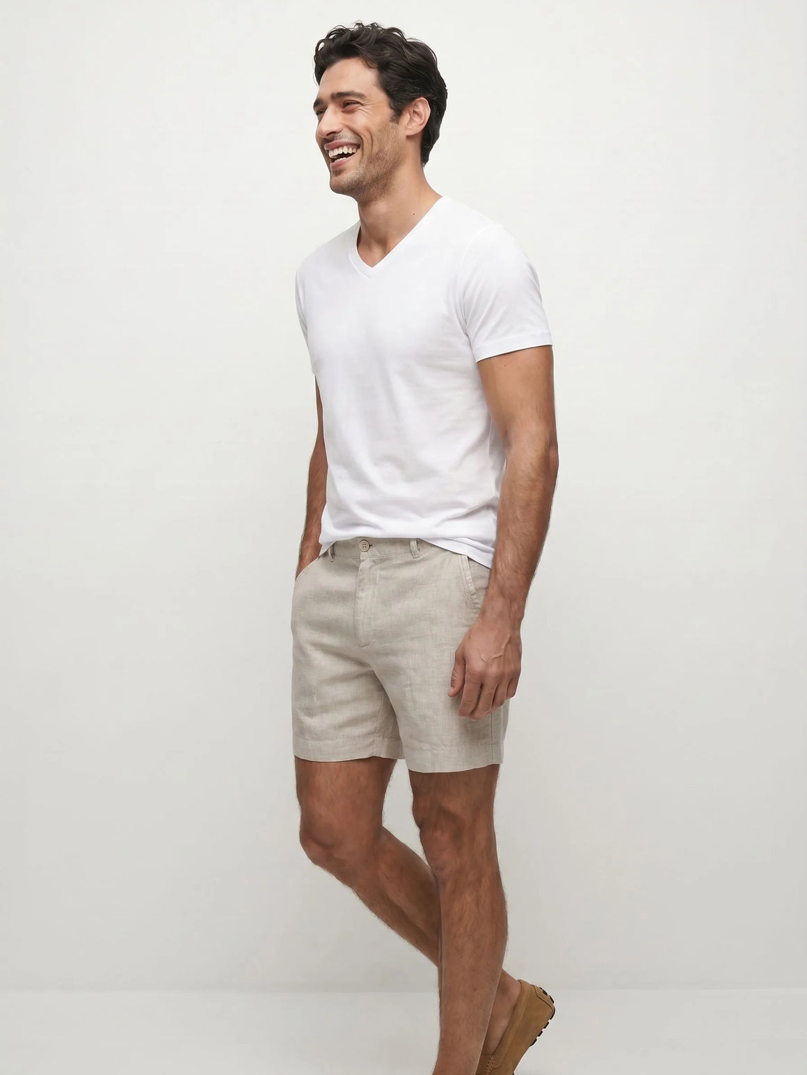 Short habillé 100 % lin européen