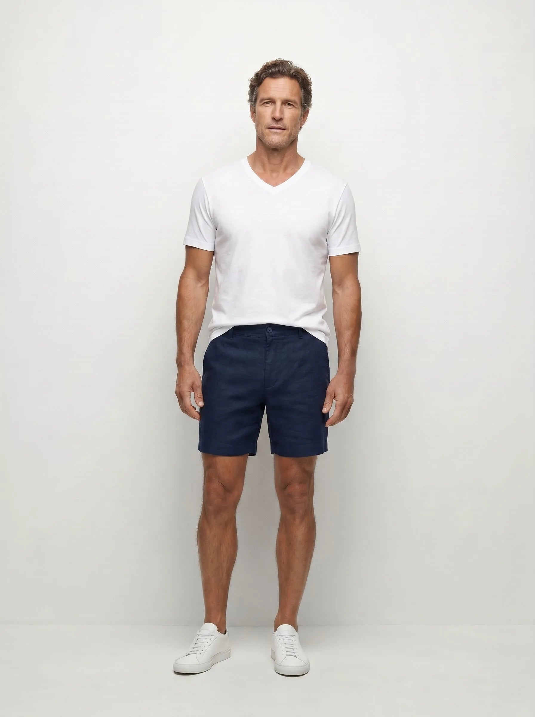 100% European Linen Dress Shorts