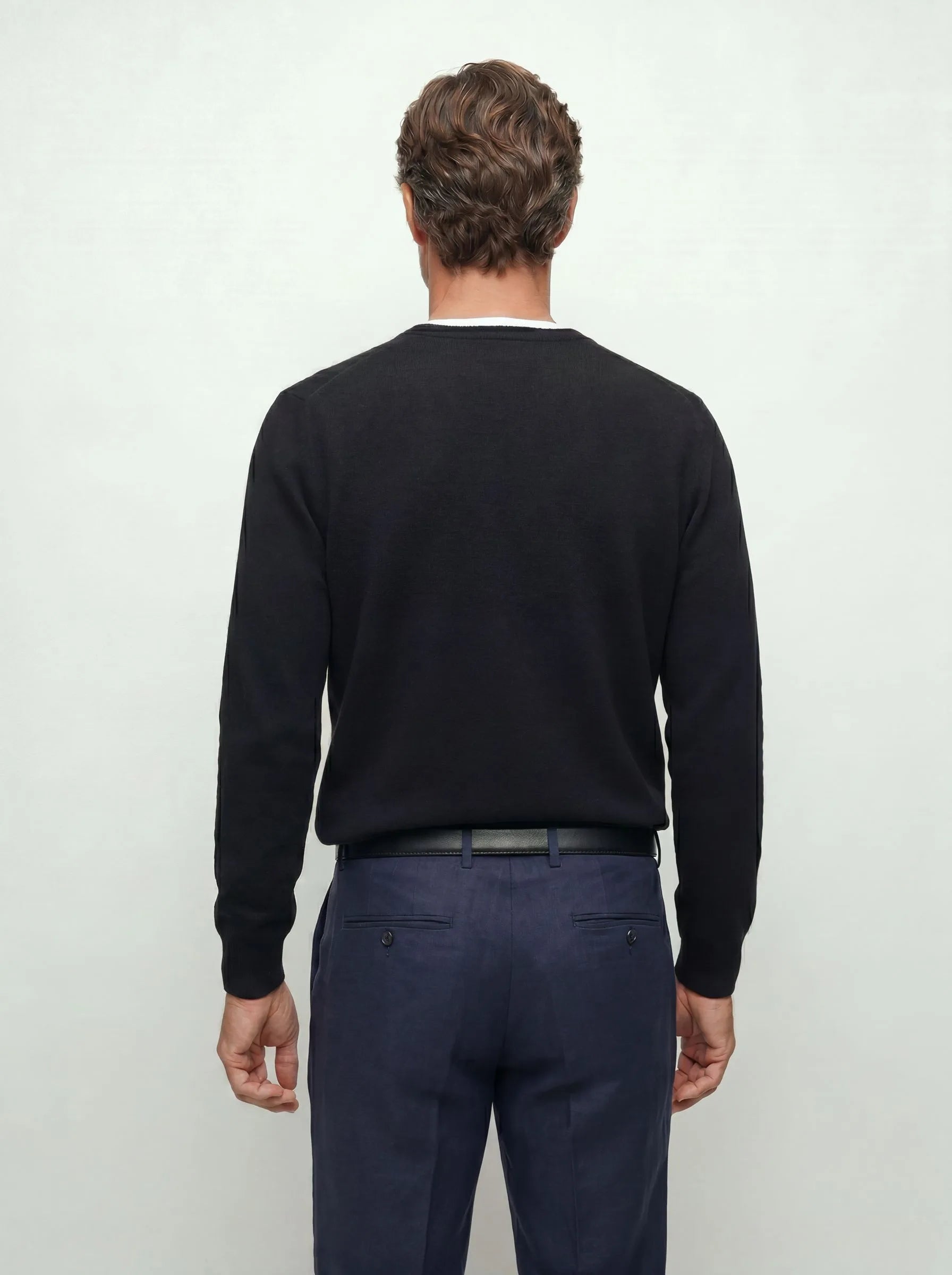 Mongolian Cashmere V-Neck Sweater
