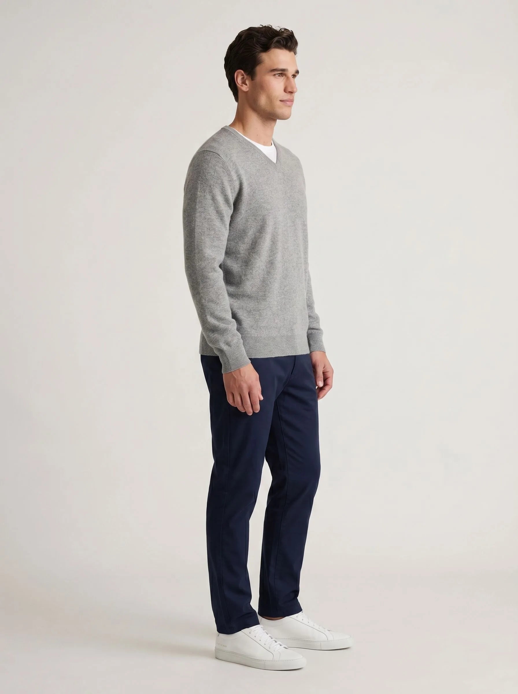Mongolian Cashmere V-Neck Sweater