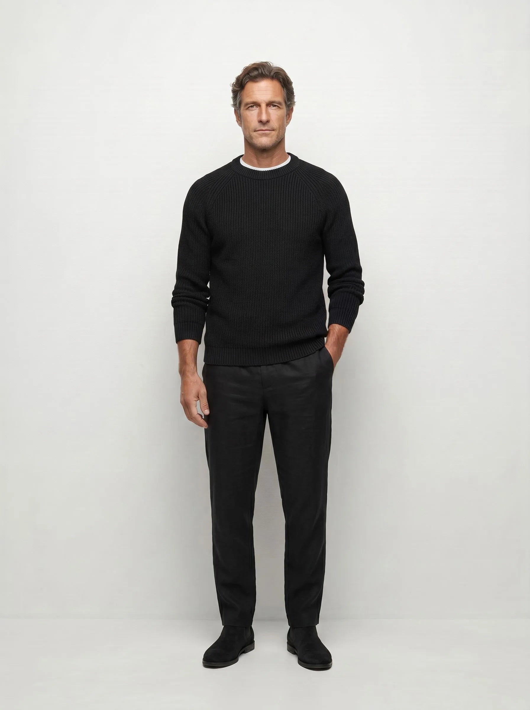 Organic Cotton Ribbed Crewneck Sweater