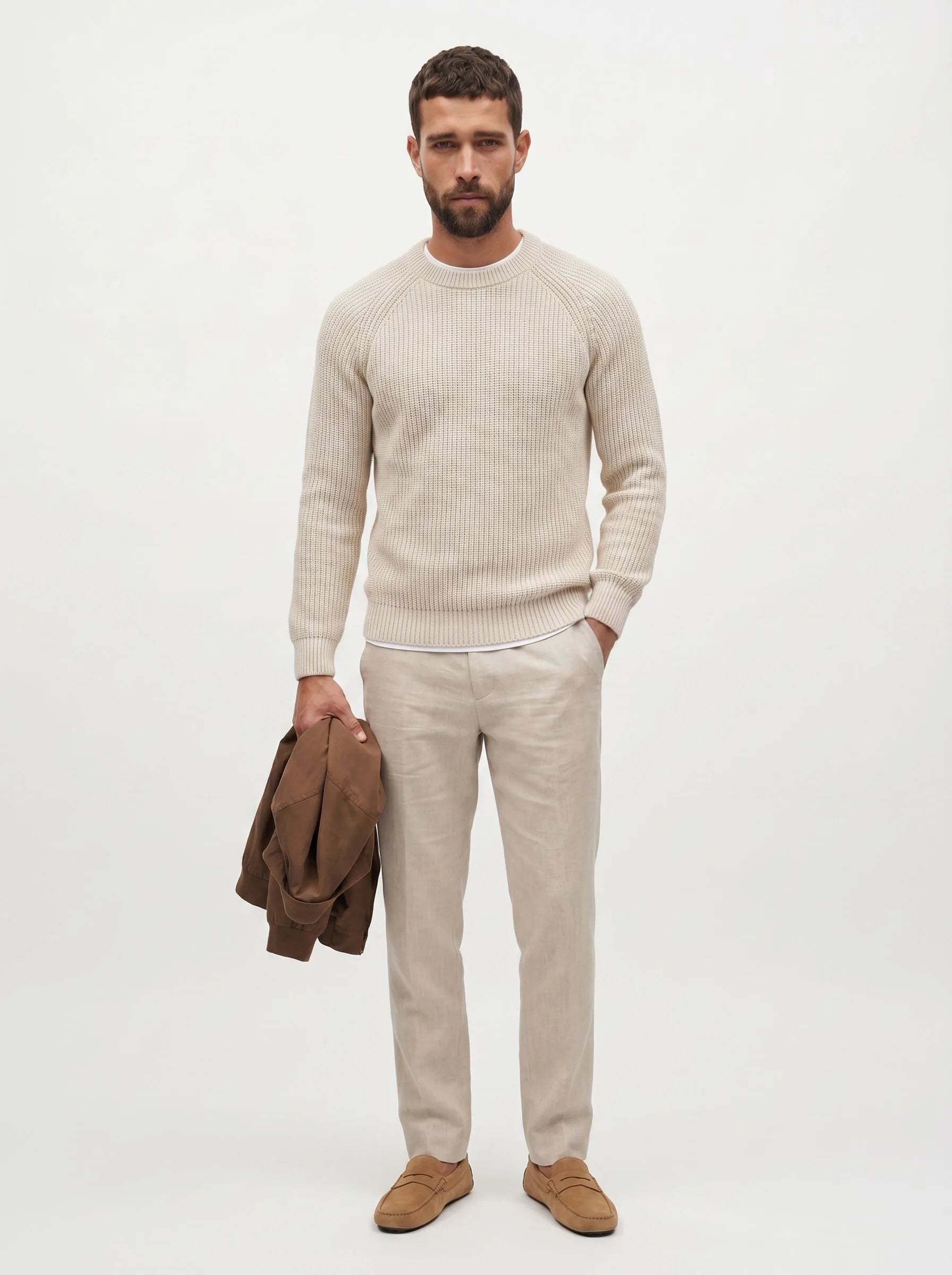 Organic Cotton Ribbed Crewneck Sweater