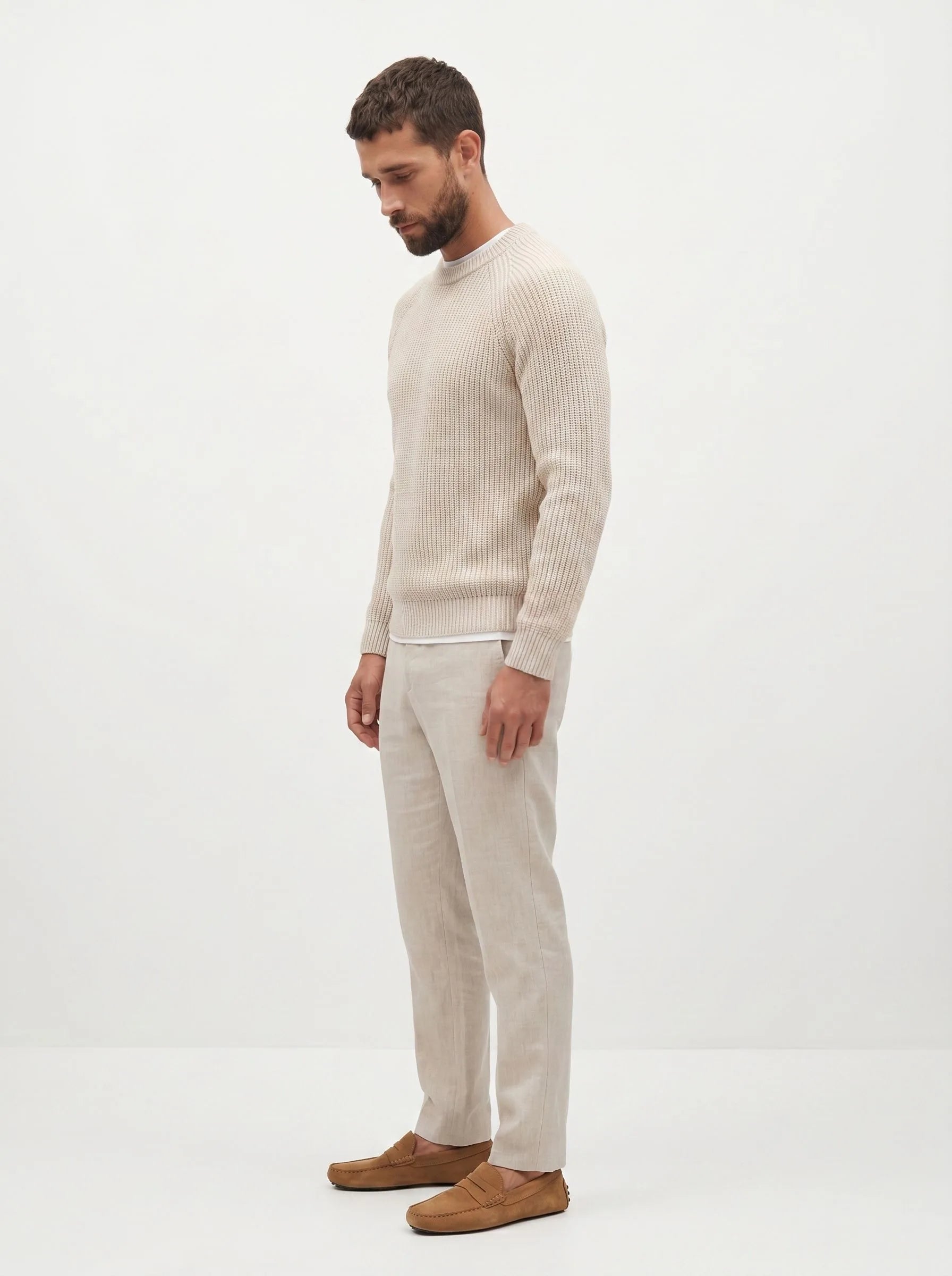Organic Cotton Ribbed Crewneck Sweater