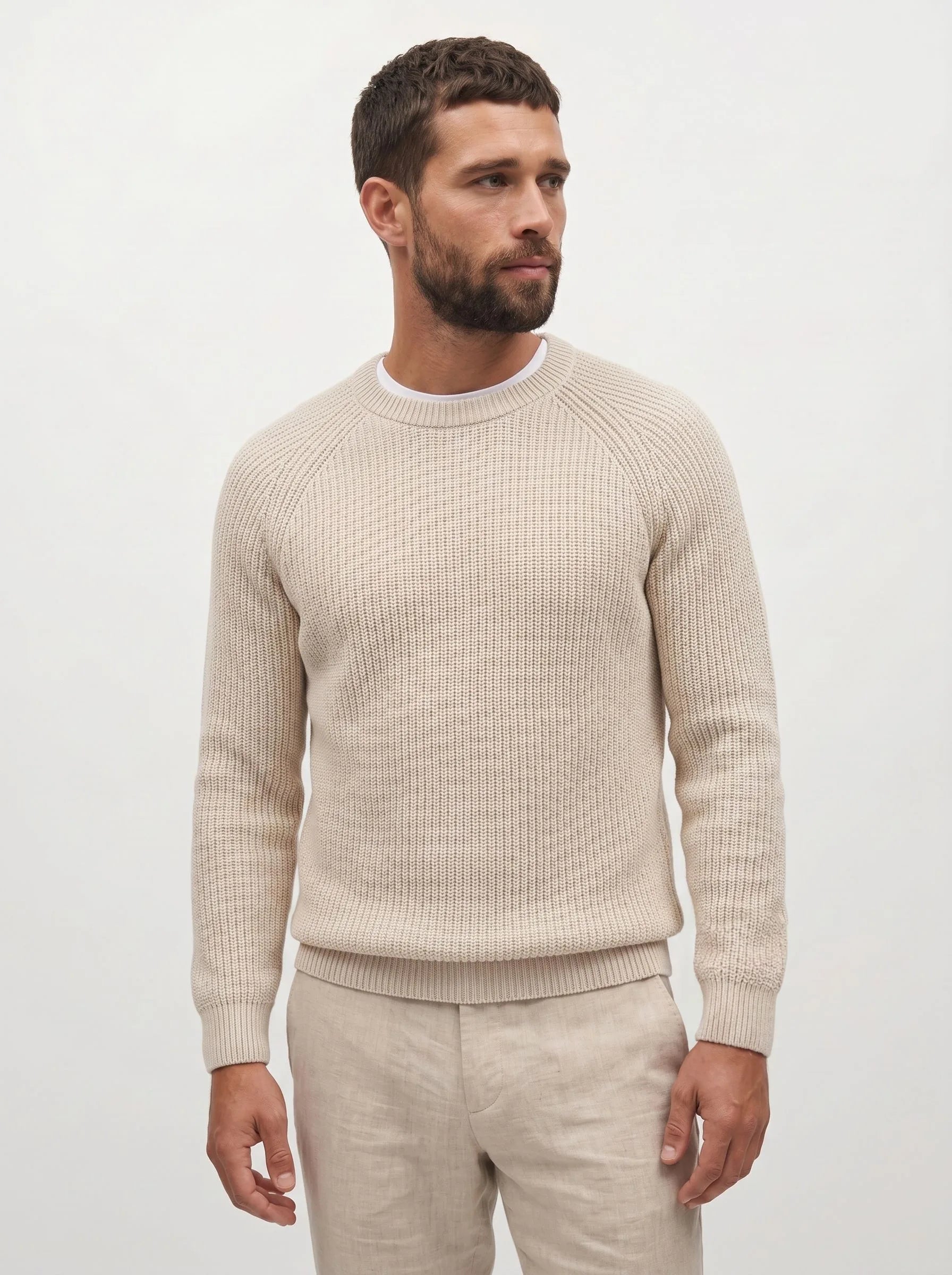 Organic Cotton Ribbed Crewneck Sweater