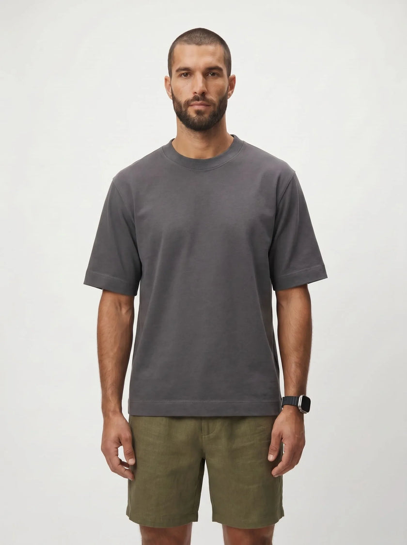 100 % Bio-Baumwolle Heavyweight Crew T-Shirt – 3er-Pack