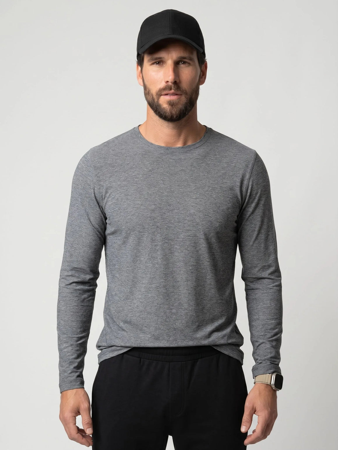 T-shirt de sport à manches longues col rond FlowBlend™