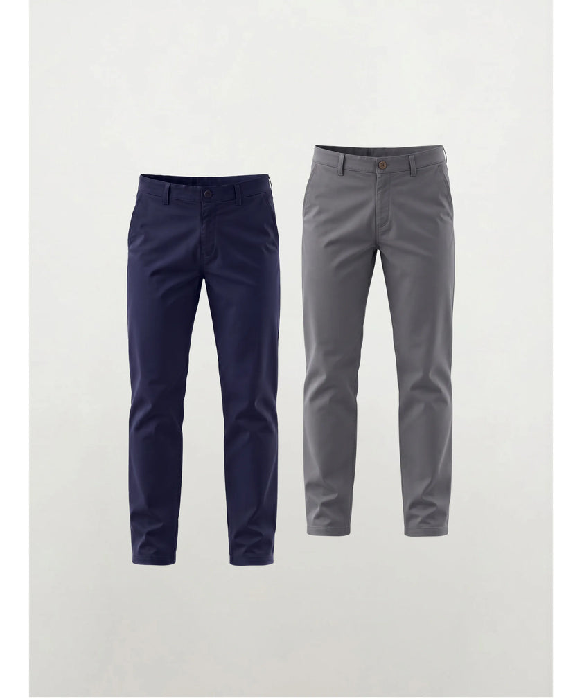 Bonflex™ Super Stretch Chino Pants – Athletic Slim — 2-Pack