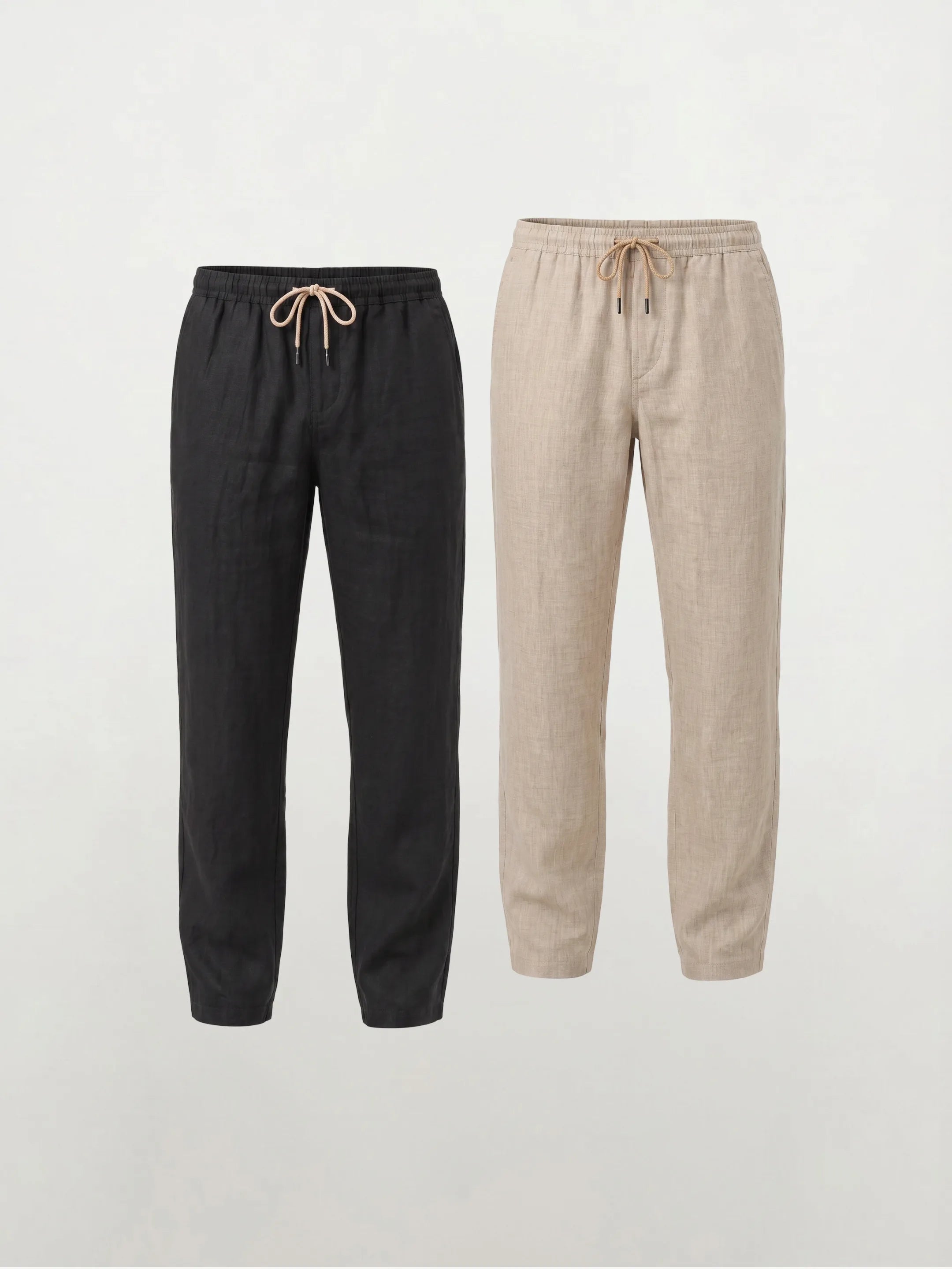 100% European Linen Casual Pants — 2-Pack