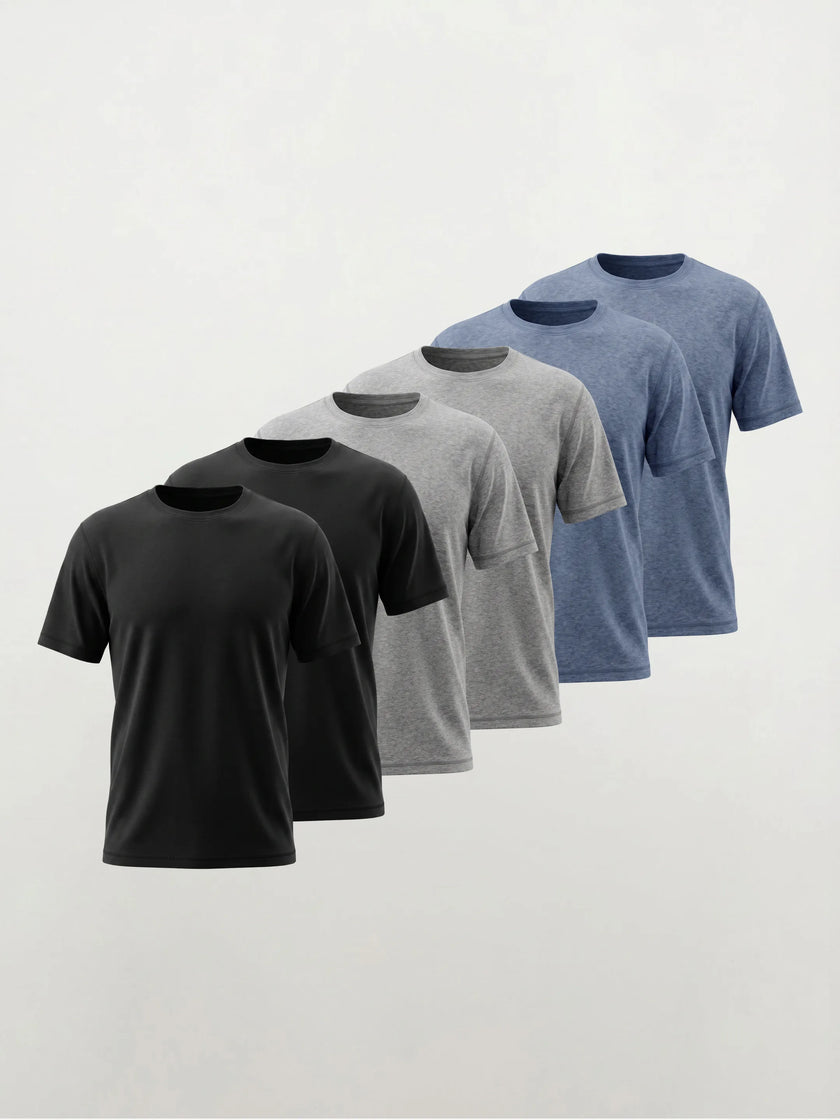 FlowBlend™ Active Crew Tee — 6-Pack